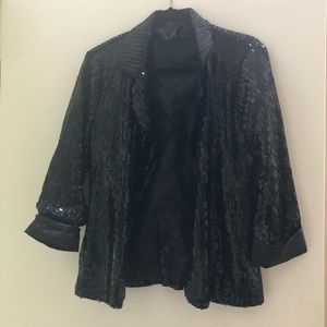 Black sequin blazer jacket